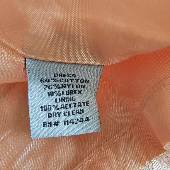 Eliza J Sleeveless V-Back Jacquard Tulip Bubble Dress, 14, Gold Peach Lurex - Picture 11 of 12